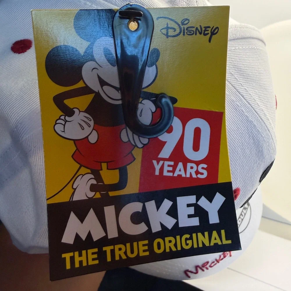 Disney Mickey Mouse 90 Years White Baseball Cap Hat Jerry Leigh Adult Adjustable
